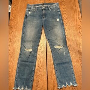 MOTHER Classic Blue Cropped Jeans